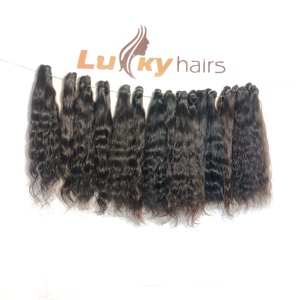 Vente en gros d'extensions de cheveux humains vierges bruts indiens Faisceaux droits à cuticules alignés dans des styles de vagues profondes/lâches de qualité capillaire Remy - Product Image 3