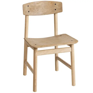 Silla de comedor de madera maciza ligera minimalista moderna con tapicería de cuero altura ajustable-para apartamento y Villa - Product Image 1