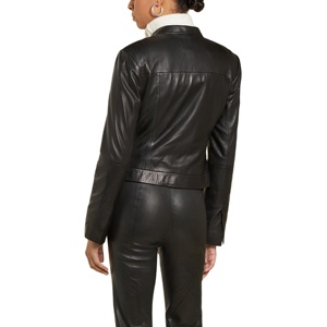 แจ็กเก็ตหนังของผู้หญิง2024แฟชั่นระบายอากาศได้ดีดีไซน์ล่าสุด - Product Image 2