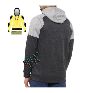 Sudadera con capucha para motocicleta con protección certificada de Nivel 2 aprobada por CE, forro de malla transpirable y acolchado extraíble - Product Image 2