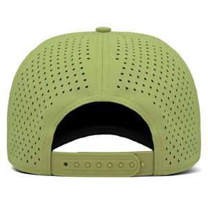 Performance Perforated 5-Panel <b>Waterproof</b> <b>Golf</b> Snapback Baseball Cap Custom Logo Sporty Casual Business Style Unisex Polyester - Product Image 4