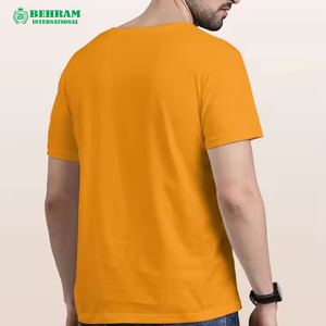 T-shirt décontracté pour homme en coton 100% de haute qualité, coupe ample et oversize, col rond épais, séchage rapide, respirant et écologique - Product Image 5