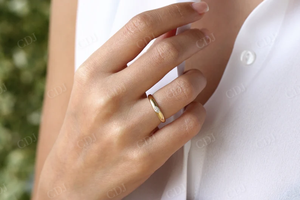 Jeu de lunettes Marquise Lab Grown Diamond Bold Solitaire Ring 14k Soli Gold Dome Bezel Set Bague de fiançailles Pinky Diamond Manufacturer - Product Image 6