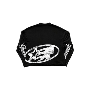 Nouveau 2026 Vente chaude Sweat-shirt à col rond Fabricant en gros Vêtements de rue personnalisés Sweat-shirts à col rond vintage délavés à l'acide pour hommes - Product Image 3