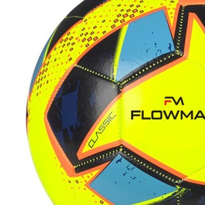 Fútbol redondo Flowmax Match de Color Amarillo/azul para niños y jóvenes con pelotas de fútbol de Panel de superficie brillante de puntada a máquina - Product Image 5