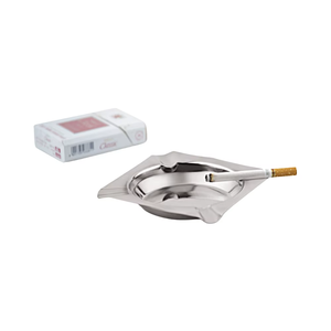 Cendrier carré de conception classique haut de gamme, antirouille et résistant à la chaleur, en acier inoxydable pour fumer des cigarettes - Product Image 1