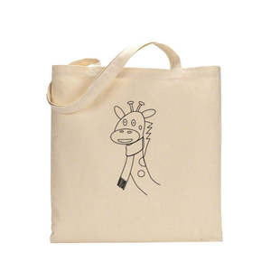 Sac fourre-tout noir girafe de niveau de base pour enfants – Sacs à colorier et à peindre pour étudiants et sacs messager - Product Image 4