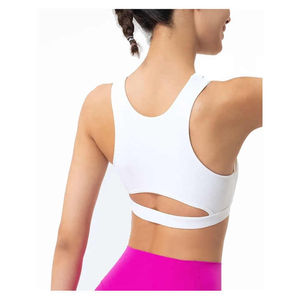 <b>Women's</b> Custom Packing High for Impact Hollow Sports Bra Elastic Yoga Workout <b>Top</b> Plus Size Options Available-Wholesale Fitness - Product Image 3