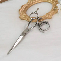 5.75 pouces professionnel Double pivotant ciseaux de coupe de cheveux ciseaux amincissants poignée décalée