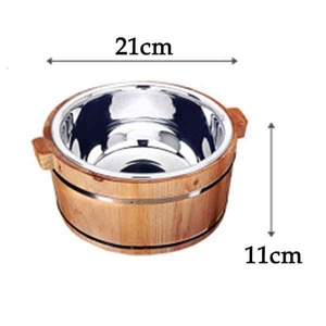 Juego de Vajilla Moderna Pintada a Mano con Tapa y Plato para Hot Pot de Madera Natural para Uso en el Hogar, Hotel o Restaurante, Tamaño y Logotipo Personalizables - Product Image 3