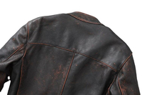 Blouson de pilote en peau de mouton véritable en peau de motard pour homme Blouson et manteaux en cuir véritable