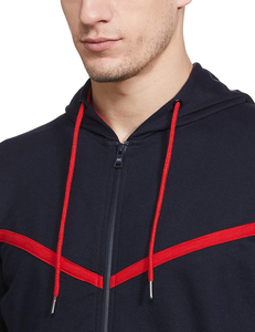 Ensemble de jogging 100% coton pour hommes, avec logo personnalisé, survêtement respirant, survêtements à rayures en coton pour l'hiver - Product Image 4