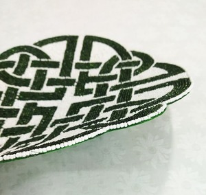Handmade Modern <b>Round</b> Beaded <b>Placemat</b> in Satin for Dining Table Decor in Wedding Christmas Party Holiday Work for Home Use - Product Image 1