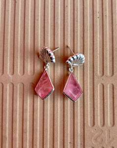 Boucles d'oreilles en argent sterling 925 Morganite faites à la main Belle boucle d'oreille pour femme Boucle d'oreille en pierre rose. - Product Image 4