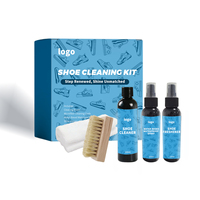 Kits de nettoyage de baskets en gros à base d'huile de coco, sous marque privée, avec nettoyant pour chaussures blanches et spray désodorisant pour chaussures