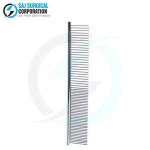 Peine de peluquero ergonómico de venta superior, mango de agarre de goma, dientes de acero inoxidable para uso sin fatiga durante todo el día - Product Image 1