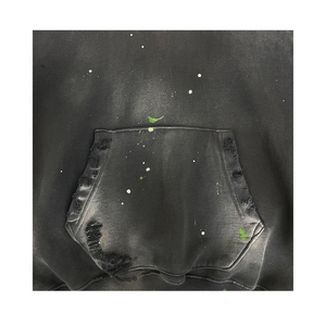 High Quality Unisex Winter Sweet Regular Fit Embroidered Pullover Hoodie 100% Cotton Eco-Friendly Fleece <b>Fabric</b> Sun Faded Acid - Product Image 4