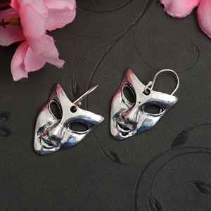 Pendientes colgantes de cara de Picasso para mujer, delicados hechos a mano, oro de 18 quilates y Plata de Ley 925 chapada con piedra principal de perla - Product Image 4