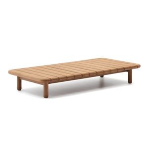 Conjunto de Sofás de Jardín Modernos Craftline, Estructura de Madera de Teca Sólida con Cojines de Tela Beige para Patio de Hotel, Villa, Resort, Piscina - Product Image 5