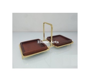 Vajilla de Calidad exclusiva, servidor de pasteles, diseño fabuloso, servidor de postres de pasteles de madera y metal para uso doméstico en hoteles - Product Image 2