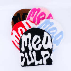 Gorro de Mohair Personalizado, Gorro de Invierno, Gorro de Piel de Visón, Gorro de Mohair para Mujer, Gorro de Invierno de Piel Sintética de Visón - Product Image 3