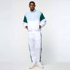 Chaqueta de chándal de bloque de color para hombre-Chaqueta atlética elegante y ligera para ropa informal, deportes y trajes de estilo callejero - Product Image 3