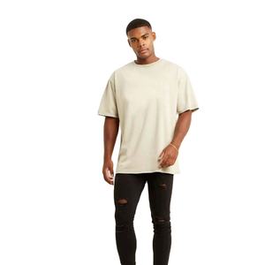 Meilleure vente directe d'usine : T-shirt oversize pour homme, tendance, couleur unie, décontracté, streetwear, personnalisable - Product Image 1