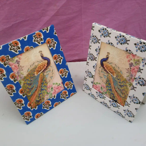 กรอบรูปศิลปะทำมือลายบล็อกสวยๆสไตล์บ้านไร่เป็นมิตรกับสิ่งแวดล้อม - Product Image 2