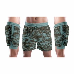 กางเกงขาสั้นแบบ2 in 1สำหรับผู้ชายชุดสตรีทแวร์สำหรับออกกำลังกายในยิมกางเกงขาสั้นแบบซับลิเมชันดีไซน์ล่าสุด2025 - Product Image 1