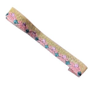 Cintas de encaje de diseñador de alta calidad bordadas 2025, encaje con cuentas para el cuello del vestido a precio mayorista para exportar desde la India - Product Image 1