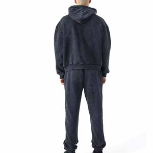 Conjunto Deportivo de 2 Piezas para Hombre, de Alta Calidad, con Logotipo Personalizado, Pedrería, Informal, 100% Algodón, Sudadera con Capucha y Pantalones Deportivos - Product Image 6