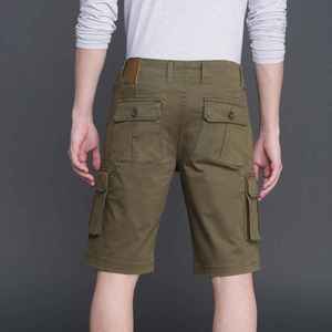 Shorts cargo utilitaires pour hommes en coton épais, vêtements de sport de créateur, streetwear personnalisé - Product Image 4
