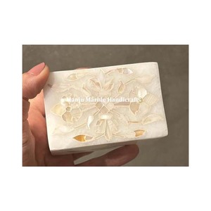 Caja de almacenamiento de joyería duradera hecha a mano con incrustaciones de piedras preciosas recién llegadas con diseño Natural DE ARTE Floral - Product Image 1
