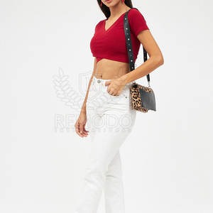 เสื้อยืดเอวลอยสำหรับผู้หญิงเสื้อยืดเอวลอยต่ำ - Product Image 5