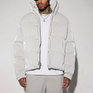 Unisex Full Sleeve Waterproof Zipper Stand Collar Eco-Friendly Puffer Autumn Coats Men Warm Outerwear <b>For</b> Mens And <b>Women</b> - Product Image 1