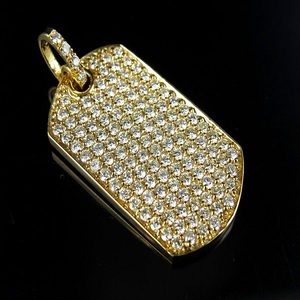 Pendentifs et breloques en diamant Moissanite VVS plaqué or en argent sterling 925 pour hommes et femmes - Product Image 1