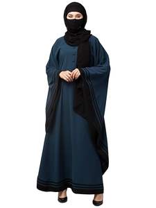 Premium Islamic <b>Modest</b> Long Robe for Women in Nida Fabric with Hijab <b>Set</b> Custom Abaya Style Gown Supplier - Product Image 5
