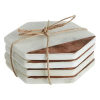Ensemble de sous-verres en marbre naturel, modernes, durables, personnalisables, fabriqués à la main, imprimés UV, résistants à la chaleur, protection de table, promotionnels pour la maison