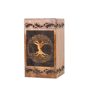 Handcrafted Wooden Urns for <b>Ashes</b> Engraved Rosewood Urn for Human <b>Ashes</b> Funeral Pet Urns for <b>Dogs</b> Wooden Box - Product Image 2
