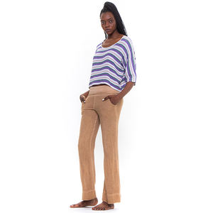 Camiseta de algodón de manga corta con cuello redondo para mujer, transpirable, cómoda, suave, relajada, informal, simple, de moda de verano - Product Image 5