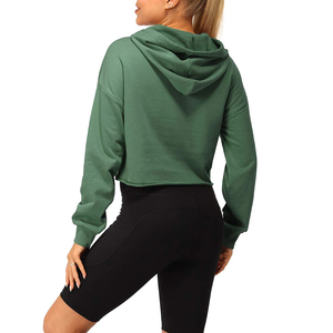 Full Customized High Quality Women's Plain Blank <b>Crop</b> <b>Top</b> <b>Hoodies</b> New Arrival Custom Logo Printed Women's <b>Crop</b> <b>Top</b> <b>Hoodies</b> - Product Image 2