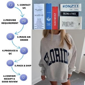 Florida Varsity personnalisé pull réversible sweat-shirt longue longueur polaire avec col montant pour la saison d'automne avec logo avant - Product Image 2