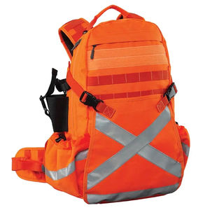 Mochila de Bombero de Cuero Genuino Impermeable de Alta Visibilidad Industrial Naranja de Alta Visibilidad con Cinta Reflectante Estilo Vintage para Mujer - Product Image 2