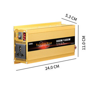 Convertisseur d'énergie portable HOULI 24V 48V 1600W à onde sinusoïdale pure, onduleur de voiture DC 12V vers AC 220V, convertisseur d'énergie domestique - Product Image 4