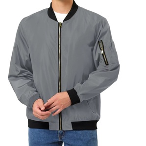 Chaqueta Bomber Impermeable para Hombre, Transpirable, Ajustada, Delgada, con Bolsillos Delanteros con Cremallera, para Deportes de Invierno, Casual, Entrenamiento, Ropa de Calle - Product Image 2