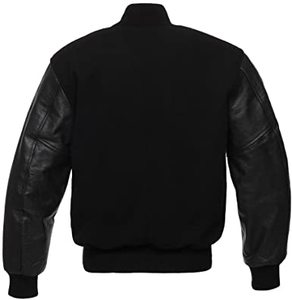 OEM personalizado de alta calidad Varsity chaqueta clásica de cuero de manga de algodón poliéster Chenille parche bordado Varsity chaqueta de los hombres - Product Image 4