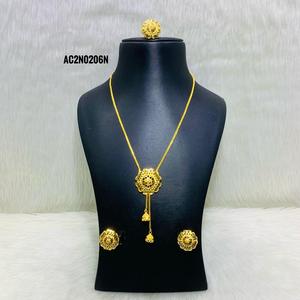 Conjunto de collar chapado en oro joyería de moda - Product Image 1