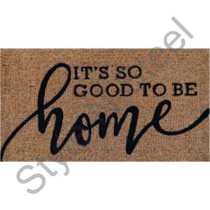 Plush Brown Doormat <b>for</b> <b>Bedroom</b> 'So Good to Be Home' <b>Printed</b> Machine Made at Wholesale Price - Product Image 1