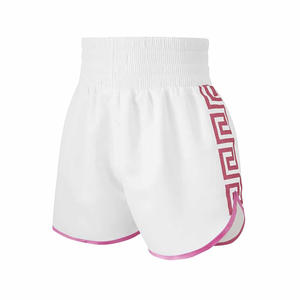 Pantalones cortos de boxeo OEM para mujer, ropa de entrenamiento y de ajuste personalizado con logotipo de tela transpirable, marca, opciones de etiqueta privada - Product Image 1
