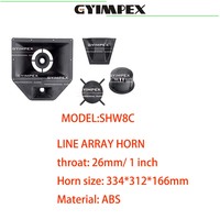 Haut-parleur à dôme de 1 pouce avec guide d'ondes, en ABS, 334*312*166mm, pour système audio Line Array extérieur